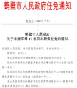 杏耀平台网站鹤壁市人民政府办公室关于印发鹤